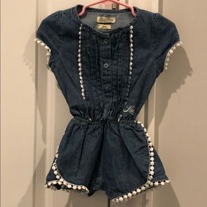 Lucky Brand Size 18m Jean short sleeved romper